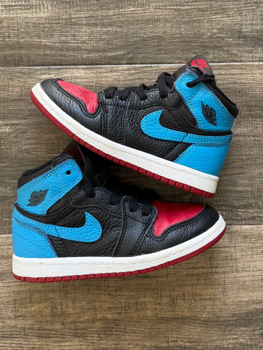 Air Jordan 1 Retro High "UNC to Chicago" sneakers red blue black 9c
